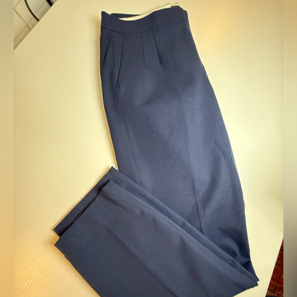 J Crew Martie Pants Womens 6 Blue CottonBlend Tailored Stretch Business Workwear